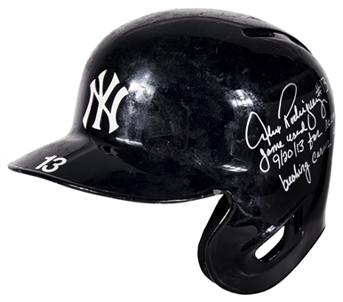 2013 Alex Rodriguez Game Used & Signed New York Yankees Batting Helmet Used For Record Breaking Grand Slam #24 (MLB Authenticated, Steiner & Rodriguez LOA)